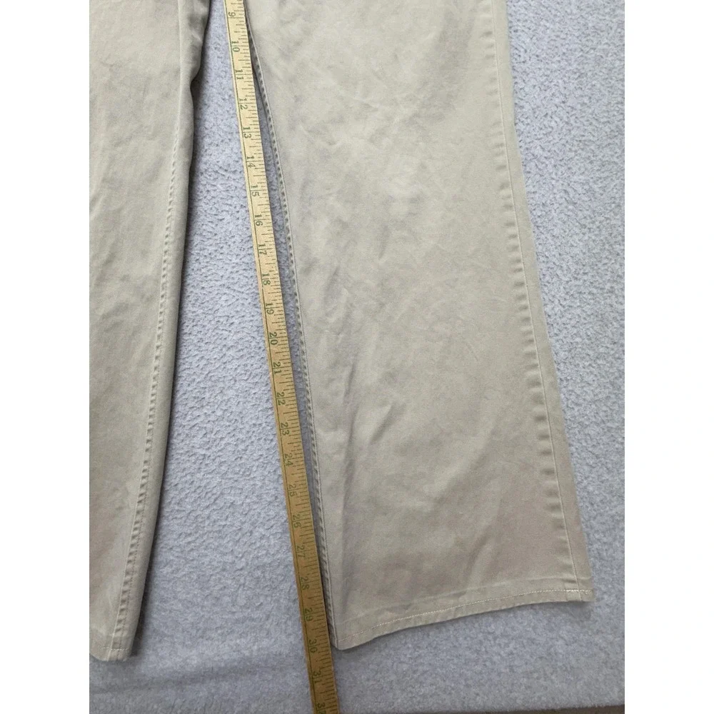 J.Crew Pants Mens 34x30 Beige Bootcut Chino Regular Fit Casual Vtg - Picture 7 of 16